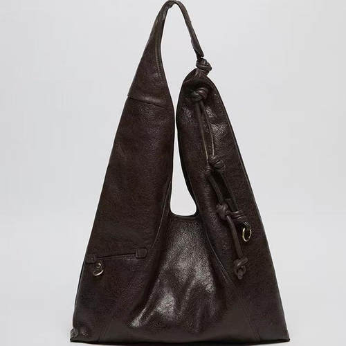 韩国代购小众设计师 archivepke 个性纽扣羊皮单肩腋下包Knotted