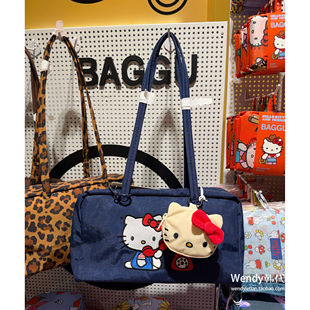 韩国代购Baggu 三丽鸥单肩包购物袋环保袋眼镜包收纳袋hellokitty