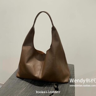 韩国代购小众bucks leather 新款大容量单肩手提腋下包托特包中号