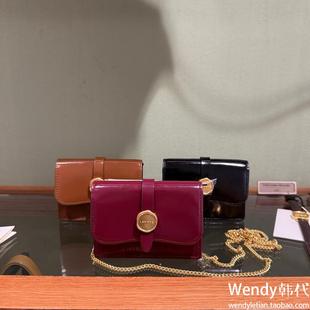 韩国代购小众设计师 lememe 牛皮超迷你单肩斜挎可爱小包卡包钱包