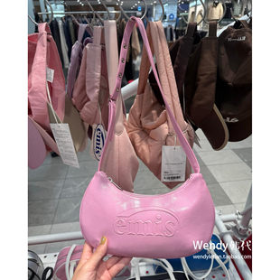 新款 emis 压纹字母单肩手提腋下包 小众设计师 韩国代购