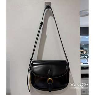 韩国代购小众lememe 新款牛皮复古单肩斜挎马鞍包