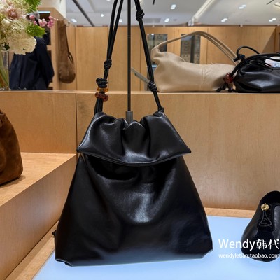 韩国代购小众设计师 archivepke 牛皮单肩腋下包束口包