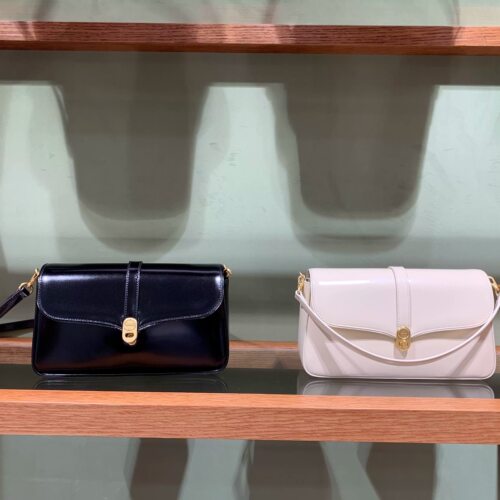 韩国代购小众设计师 lememe 新款牛皮单肩腋下女包盒子包