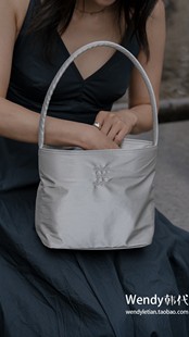 and 小众设计师mucu ebony刺绣单肩腋下手提包 代购 韩国正品