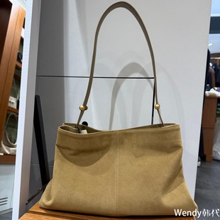 韩国代购 牛皮麂皮单肩腋下手提包托特车静媛 小众设计师lememe新款