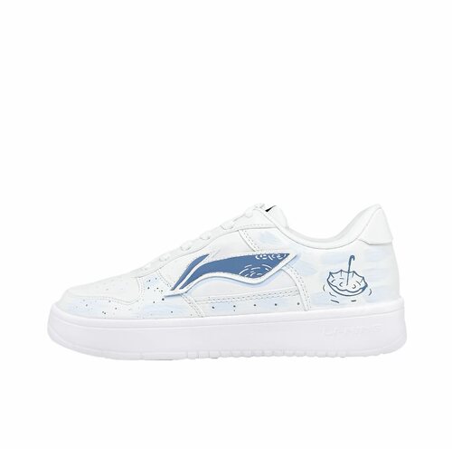 【定制球鞋】 李宁 浮舟  蓝色雨季 美式街头风手绘涂鸦潮流板鞋