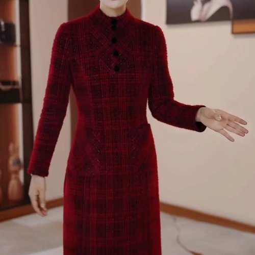 保暖显瘦秋冬季连衣裙