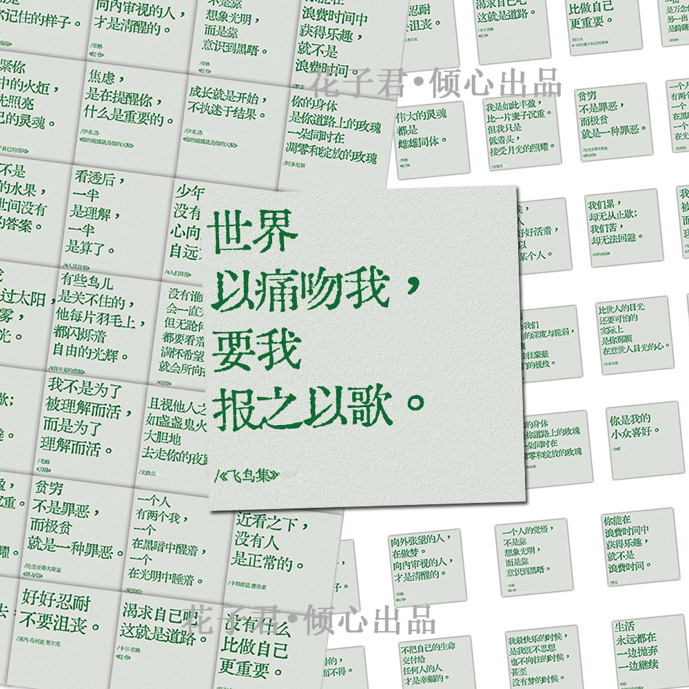 108张书摘文案贴纸励志文字ins风简约装饰笔记本桌面手账防水贴画