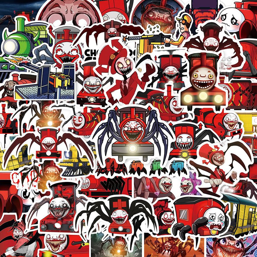 100张Roblox查尔斯小火车贴纸儿童文具水杯手机壳装饰涂鸦贴画