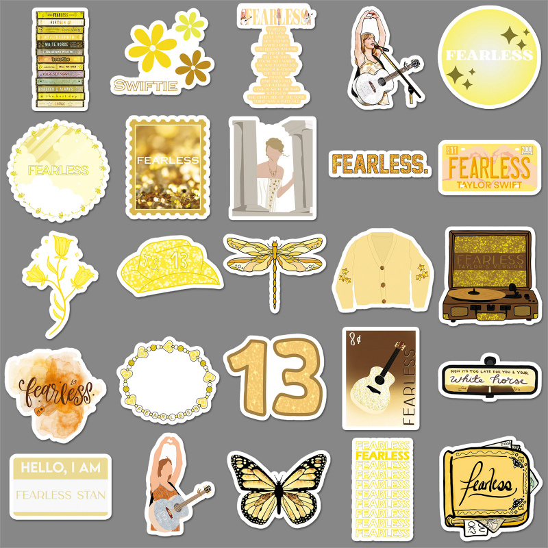 50张泰勒专辑fearless贴纸Taylor