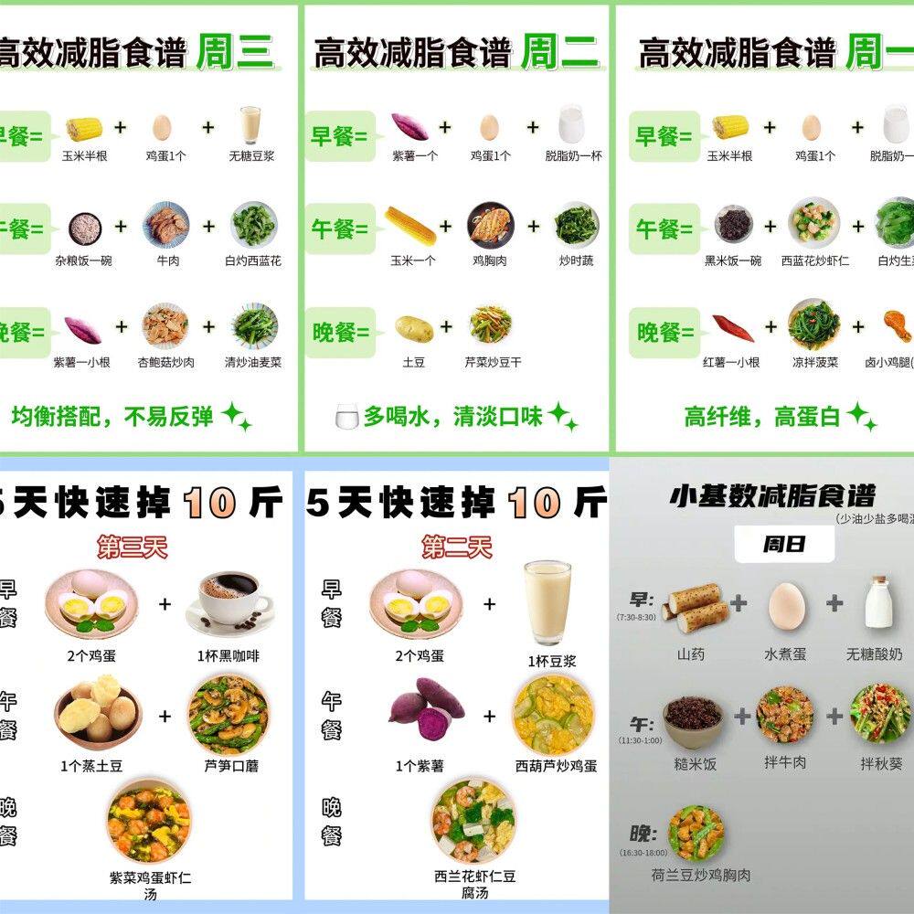 180张减脂手绘食谱贴纸减图片