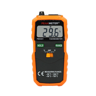 华谊PM6501数字电子温度计热电偶探头工业接触式测温仪数显温度表