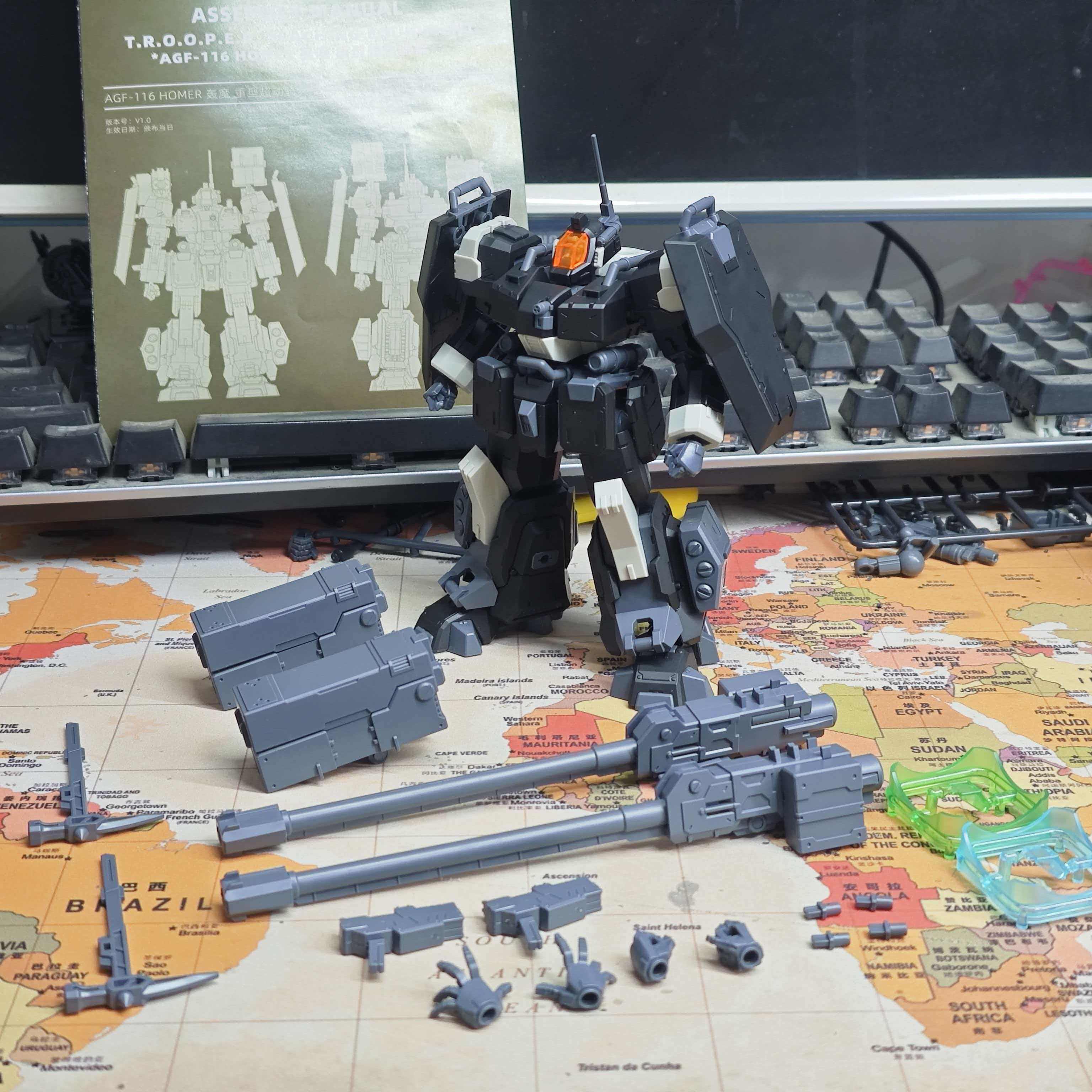  酋长大陆 两周年纪念版 金属黑轰魔 1/144 国模拼装机甲RG