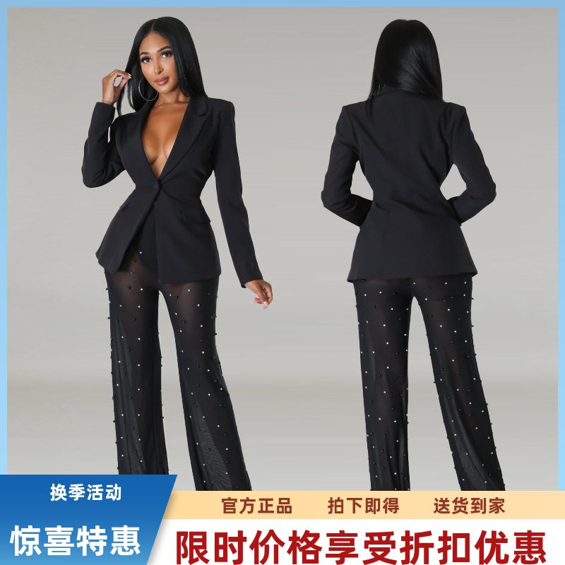 纽扣9553女装亚马逊职业秋冬跨境
