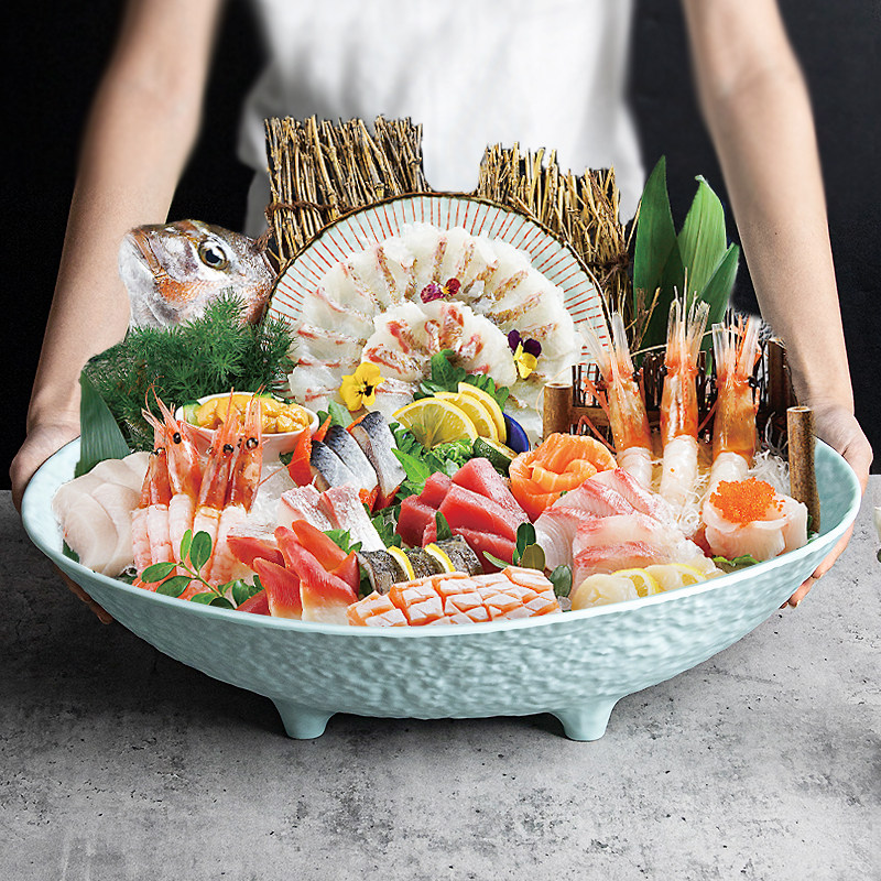 密胺创意餐具刺身刺身拼盘商用海鲜三文鱼刺身盘日式料理高端摆盘,餐饮具,盘,淘宝优惠券,粉丝福利购,淘宝优惠卷