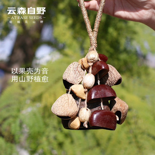 云森自野 果壳手工摇铃溪水音乐疗愈黑果乐器车挂饰治愈礼物森系 - 封面