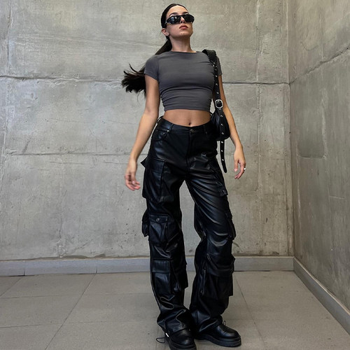 酷飒dulzura美式重工皮裤