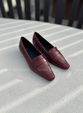 YUSI出口订单复古气质真皮单鞋女春乐福鞋时尚休闲百搭平底小皮鞋