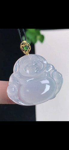 缅甸天然A货翡翠冰种佛公吊坠挂件配证书1298