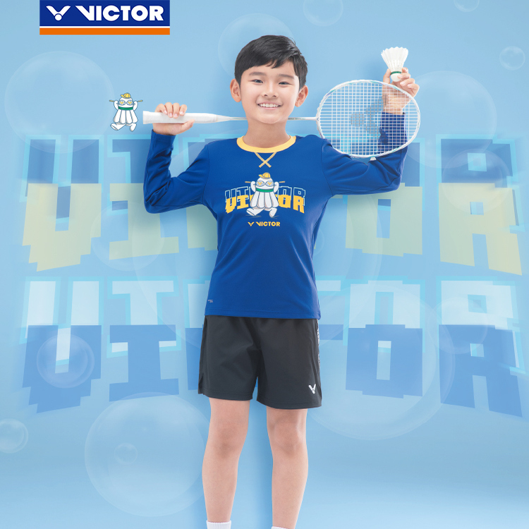 胜利T57104青少儿长袖羽毛球服