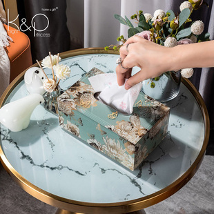 高档纸巾盒客厅餐厅收纳盒家用茶几高级感抽纸盒现代创意擦手纸盒