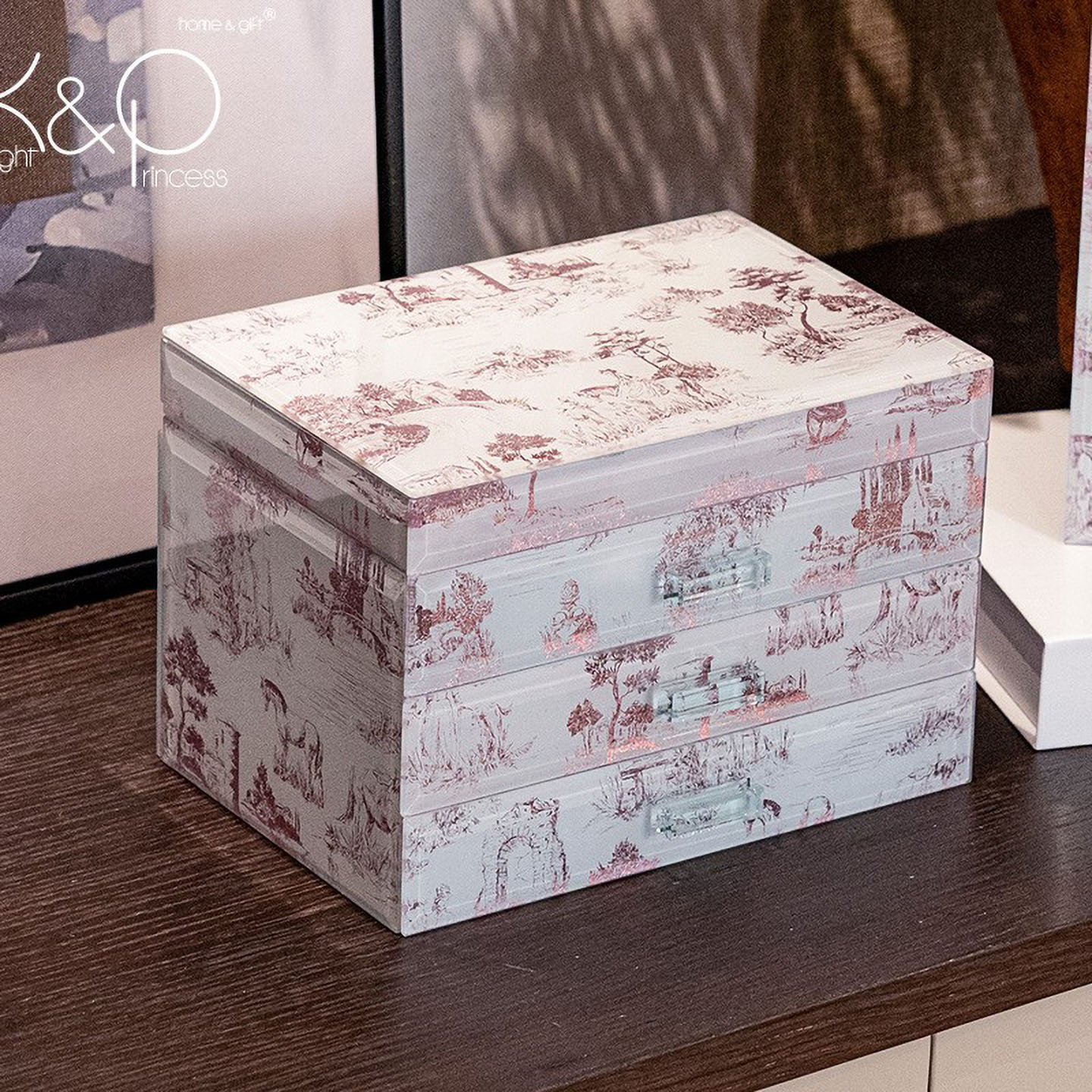 KP高檔飾品首飾盒精致大容量