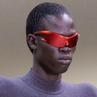 Y2K连体搞怪太阳镜炫彩时尚 欧美新款 骑行未来感墨镜朋克嘻哈眼镜