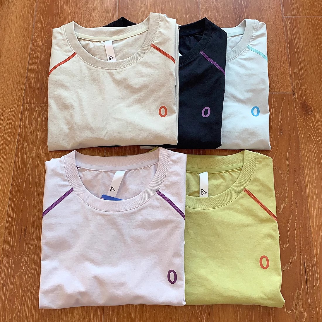 户外山系风男女情侣宽松拼接撞色字母印花骑行运动短袖T恤