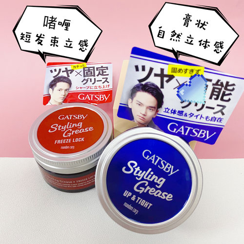 复古发油造型背头Gatsby油头