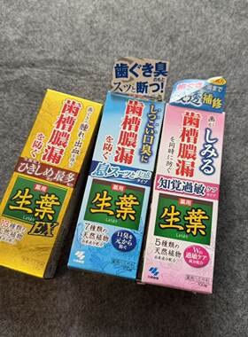 日本小林制药齿槽脓漏生叶牙膏/漱口水330ml牙周修护护龈健齿