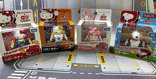 TOMY 变形金刚联名Hellokitty、Melody 、QT史努比变形金刚合金车