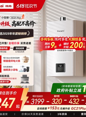 [小蛮腰Plus升级]林内燃气热水器家用天然气安全洗澡官方16升GC21
