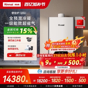 林内燃气壁挂炉家用采暖热水两用天然气一级能效冷凝地暖锅炉Q55A