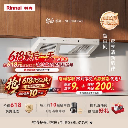 林内留白25m³欧侧跨界烟机01KD