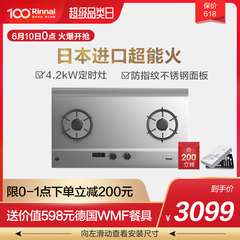 Rinnai/林内RB-2E02LT天燃气灶双灶家用天然气嵌入式非台式燃气灶