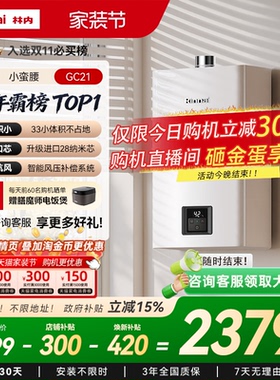 [小蛮腰恒温]林内燃气热水器家用天然气安全洗澡官方13升16升GC21