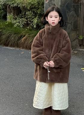 乔伊思韩童装女童毛绒外套冬皮毛