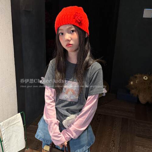 女童内搭长袖T恤韩版