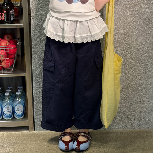 乔伊思童装女童屁帘2026年夏季新款百搭叠穿蕾丝网纱屁帘层次感潮