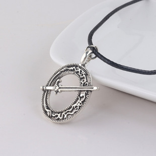 游戏黑暗之魂3周边暗月之刃项链复古宝剑吊坠镂空皮绳锁骨链挂件