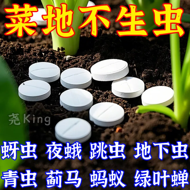 园艺防虫片驱虫除蚜虫蓟马白粉虱生物糖化硼肥片盆栽果花卉防烂根
