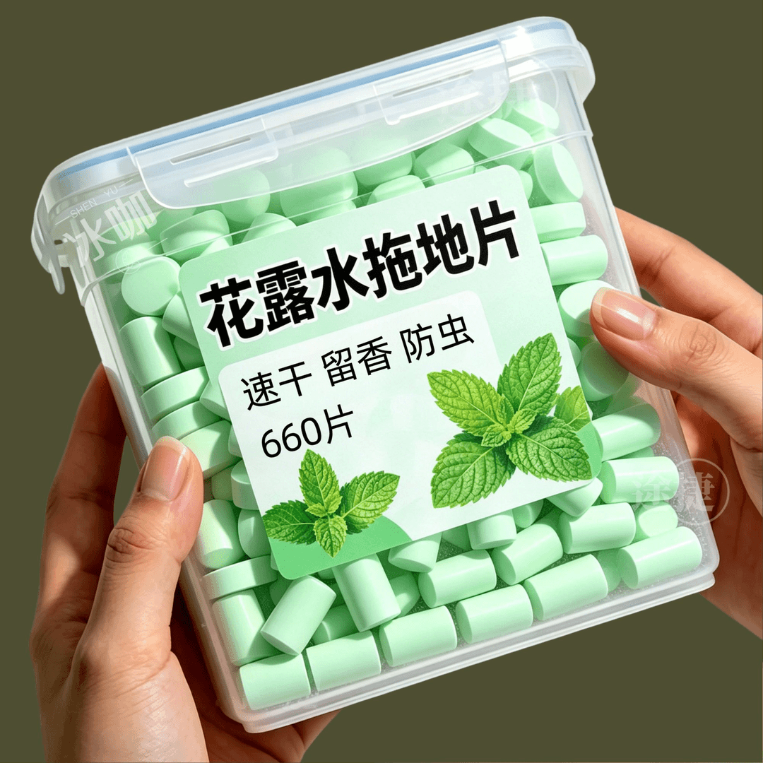 拖地花露水高浓缩泡腾片花露水片家用清洗蚊子去味拖地香水清洁剂