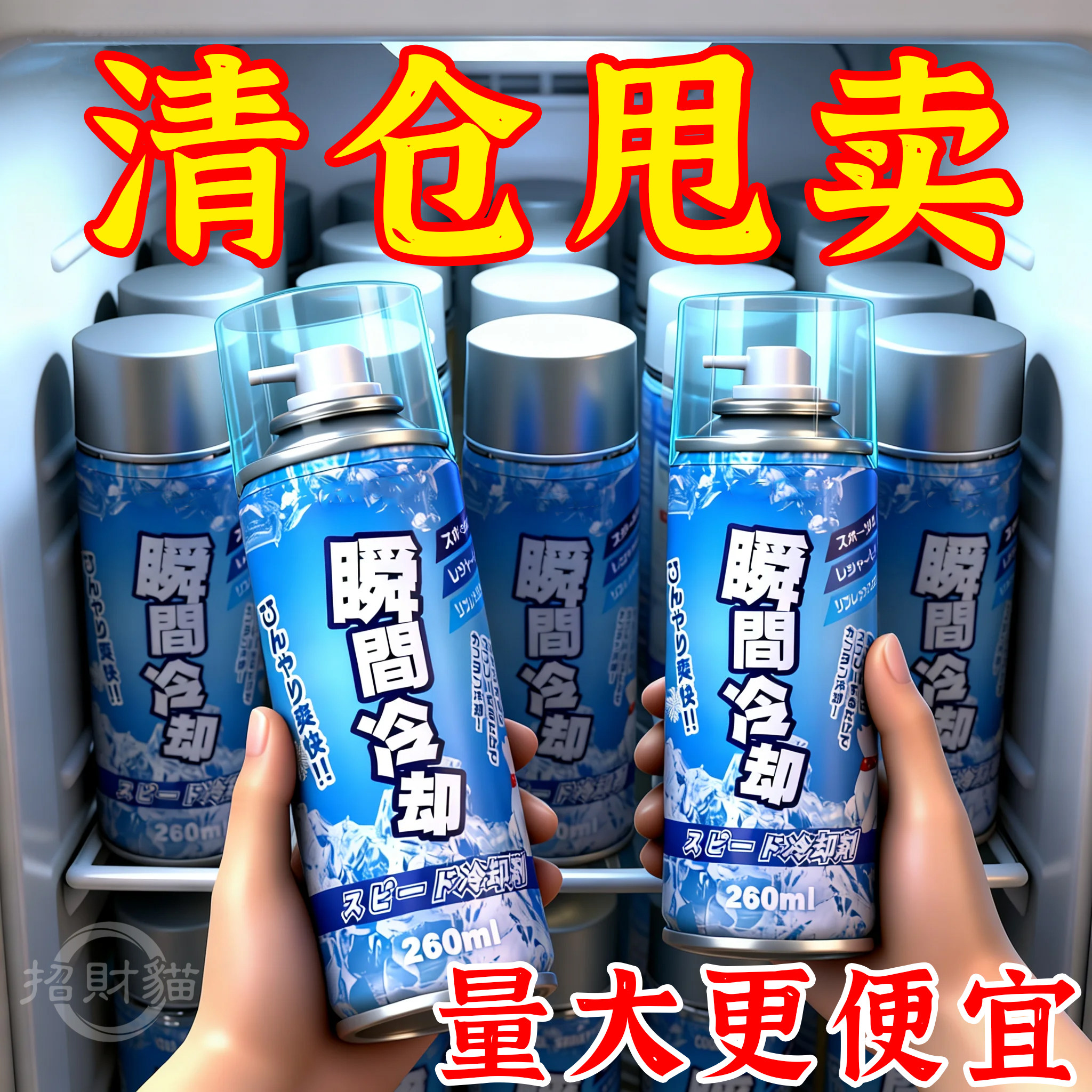 夏季快速降温喷雾汽车车内制冷剂车载室内迅速干冰剂液氮冷冻神器