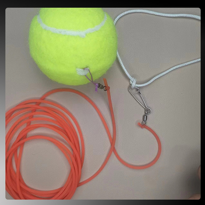 高弹力网球线橡皮筋训练器实心乳胶单人打网球弹力绳回弹线练习器