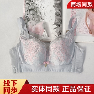 六月玫瑰正品 无钢圈棉聚拢收副乳薄大胸显小调整型文胸女内衣CDE