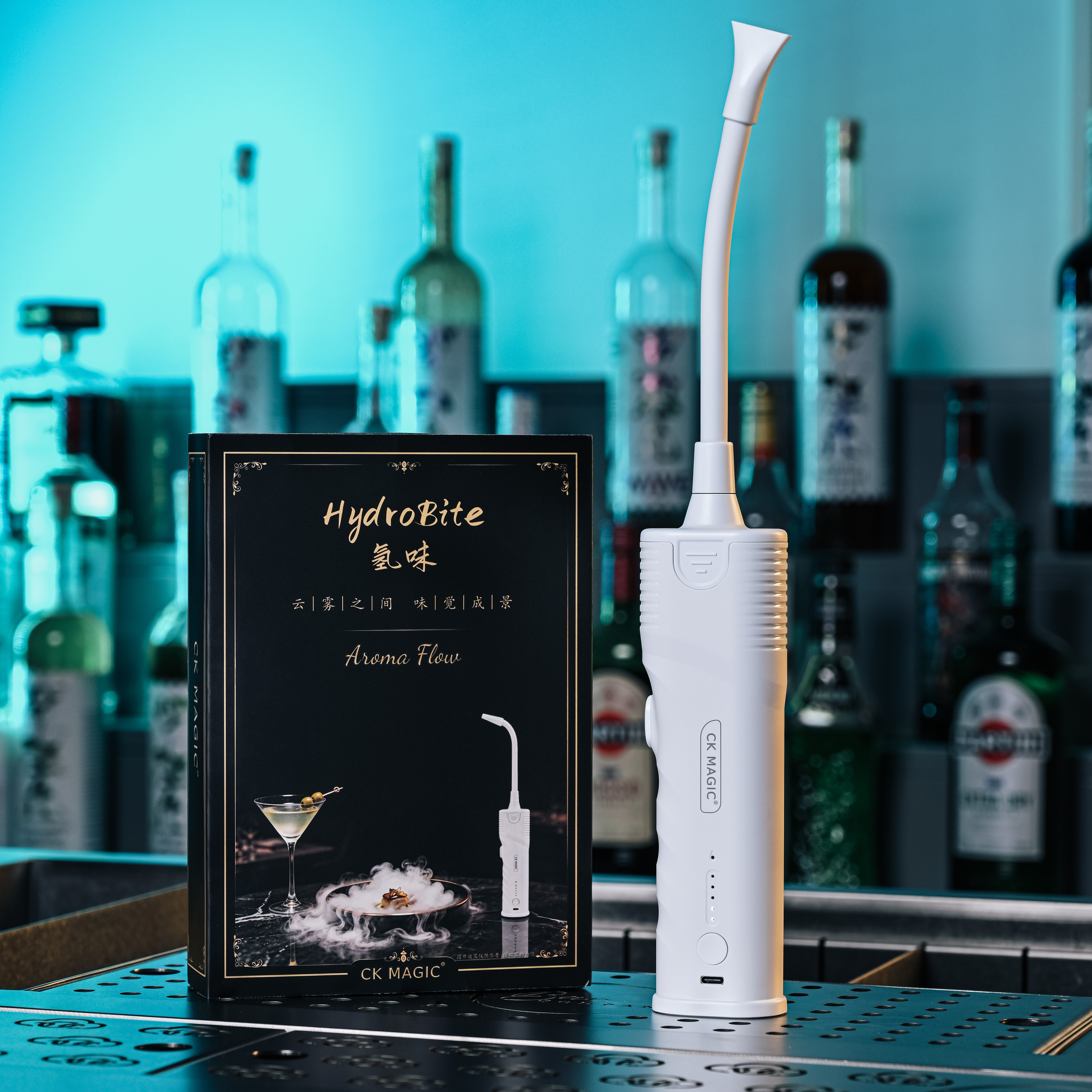 一饭封神氢味冷烟机鸡尾酒调酒烟熏枪分子料理手持烟雾器下沉烟雾