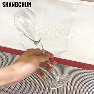 笛型无铅水晶玻璃手工香槟杯超薄超轻一体成型气泡酒杯鸡尾酒杯