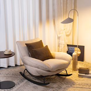 摇摇椅阳台懒人沙发椅家用轻奢单人休闲躺椅客厅可睡觉坐睡两用椅
