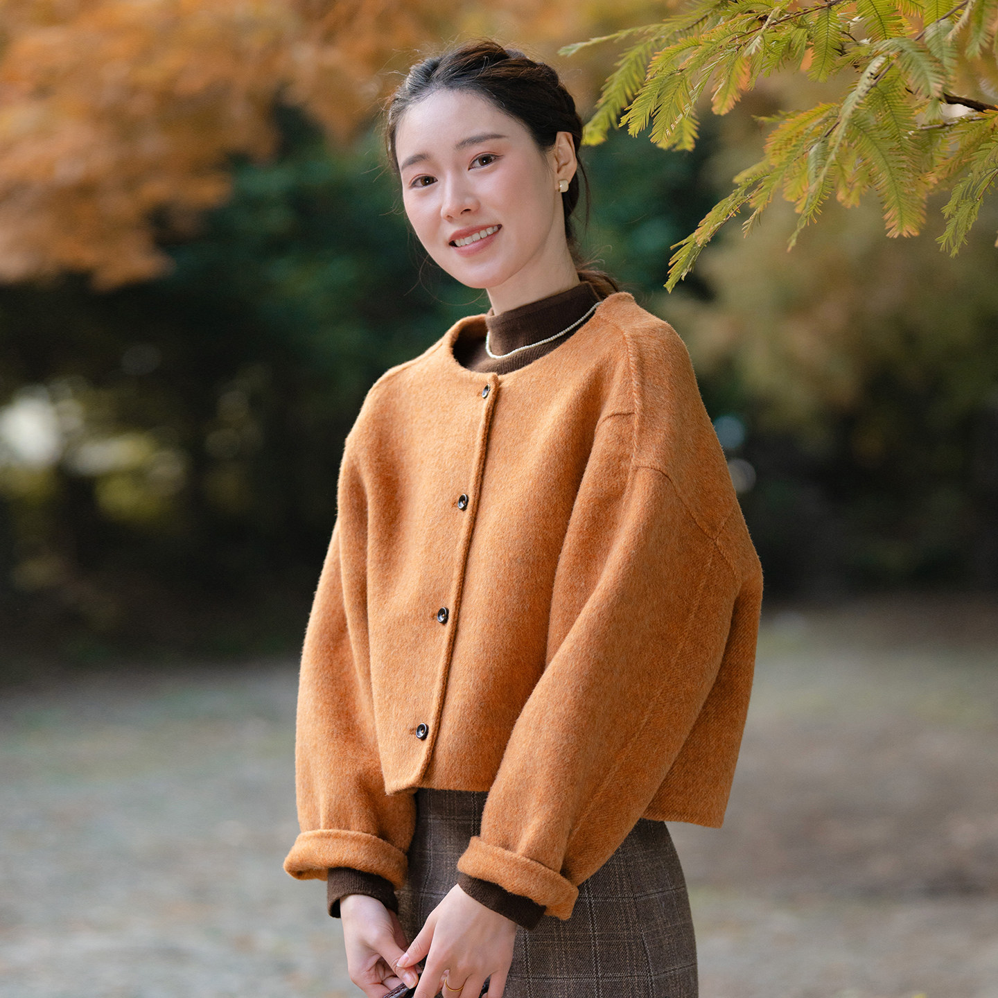 纻衣文艺洋气双面羊毛大衣小个子外套女2025冬季新款气质短款上衣,女装/女士精品,毛呢外套,淘宝优惠券,粉丝福利购,淘宝优惠卷